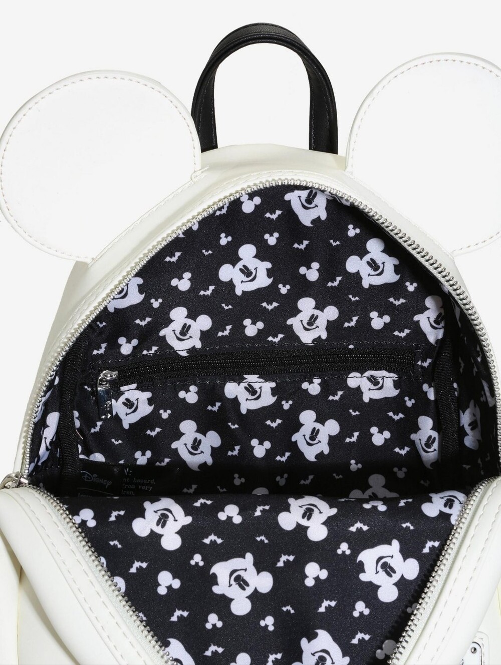 Disney Loungefly White Halloween Ghost Mickey Mouse Mini Backpack - Picture 6 of 7